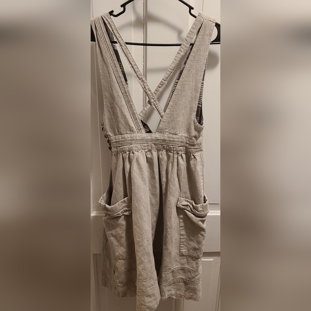 Meadow Rue Beige Backless Dress